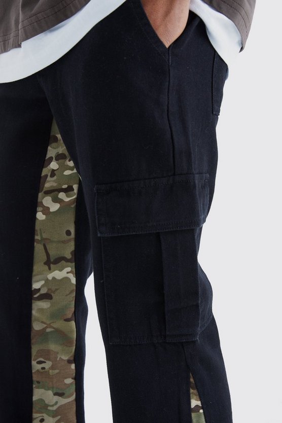 Camouflage Cargo-Hose mit geradem Bein