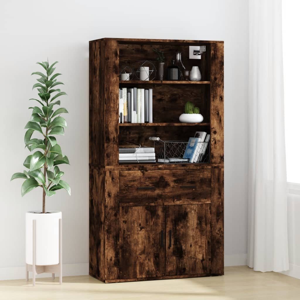 vidaXL Sideboard Highboard Räuchereiche Holzwerkstoff (1 St)