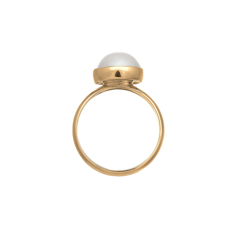 Nenalina Nenalina Bague Femmes Elégant Rond avec perle en argent sterling 925 Bague