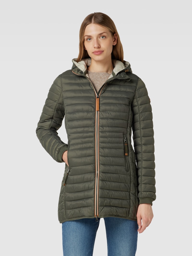 Steppjacke mit Label-Detail in khaki