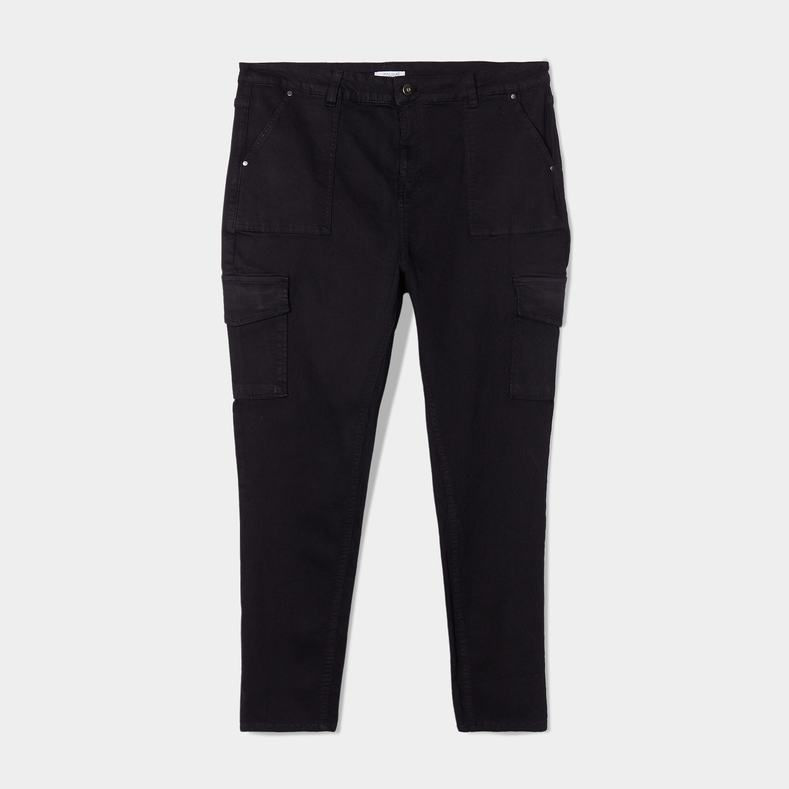 Pantalon skinny taille haute Modavista noir femme grande taille | La Halle