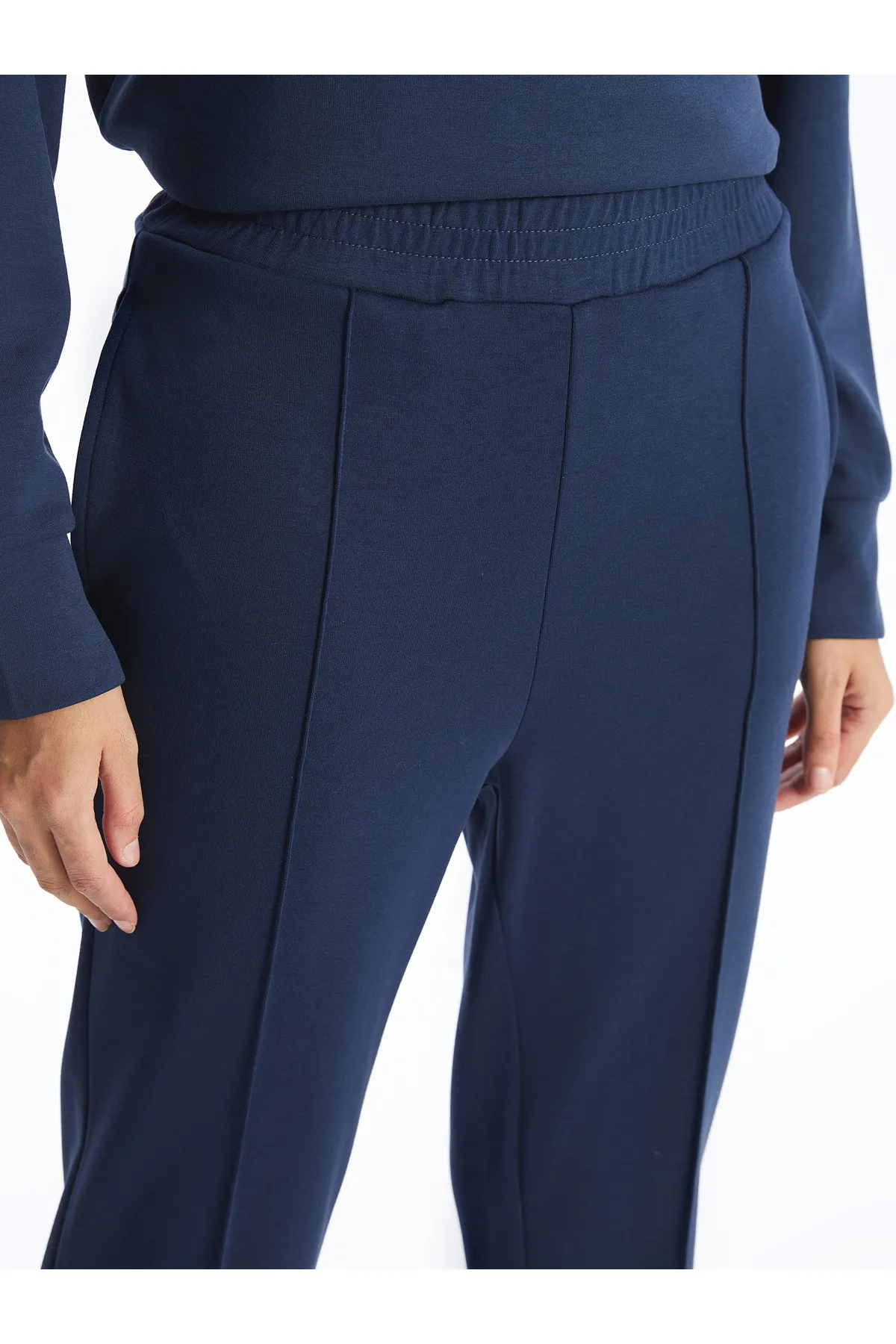 LC Waikiki  LCW Vision Damen-Jogginghose mit elastischem Bund, geradem Interlock-Design