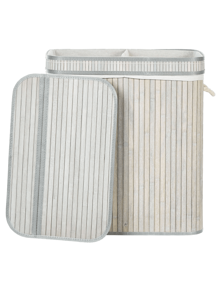 Beliani Wäschekörbe KALTHOTA in Grau - (W) 52 x (H) 60 x (L) 34 cm günstig kaufen onesize