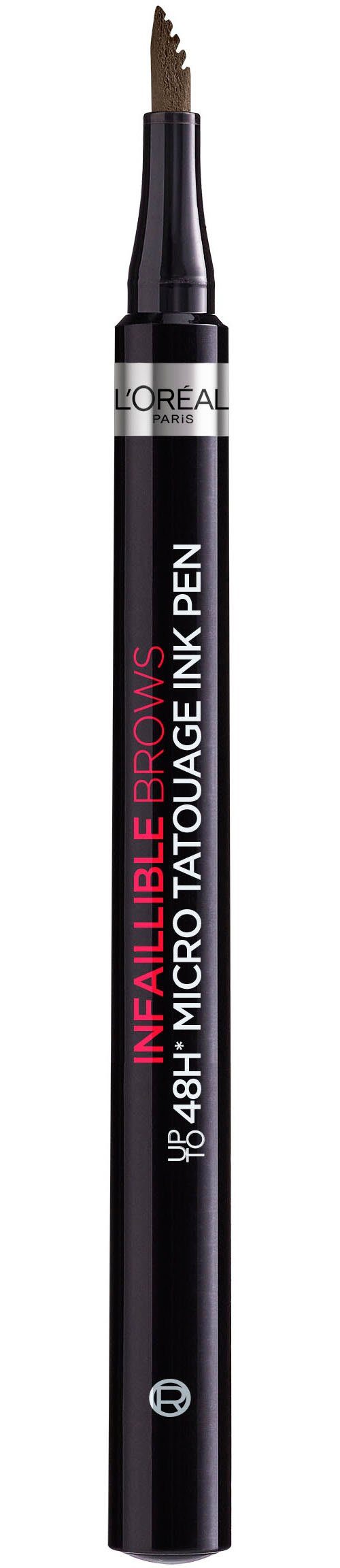 L'ORÉAL PARIS Augenbrauen-Stift Unbelieva Brow Micro Tatouage, mit Dreizack-Spitze, wischfest