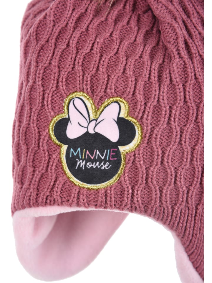 Disney Minnie Mouse Wintermütze mit Bommel in Pink günstig kaufen
