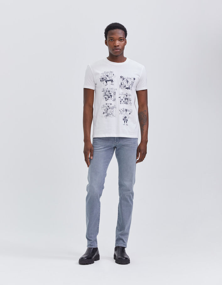 T-shirt blanc bio visuel BD Hip Hop Homme