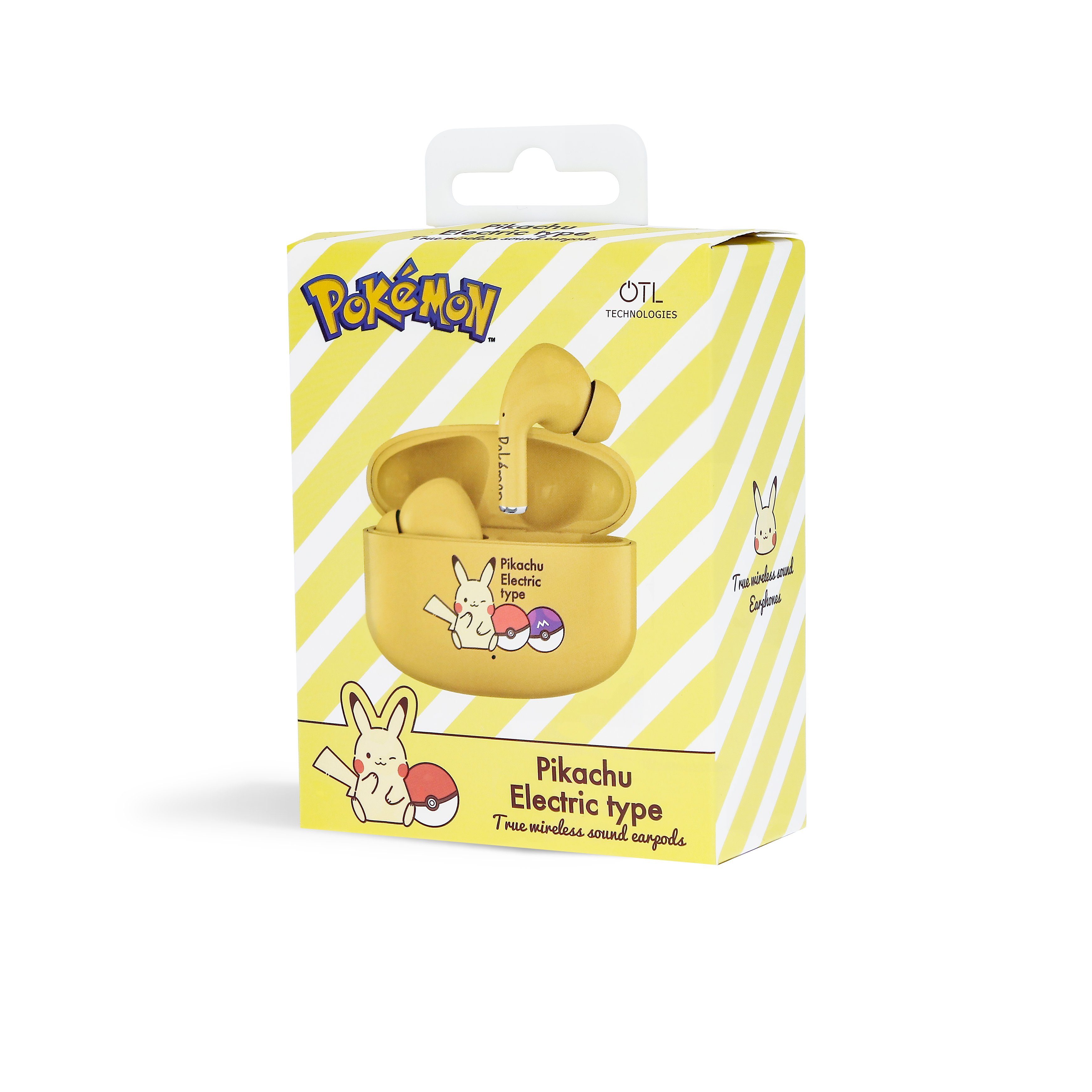 OTL Pokémon Pikachu Bluetooth 5.1 Kinder-Kopfhörer mit Ladebox Bluetooth-Kopfhörer (Google Assistant, Siri, Alexa, Voice Assistant, Bluetooth, Bluetooth, True Wireless, Hochwertiger Sound, Leichtes Gewicht)