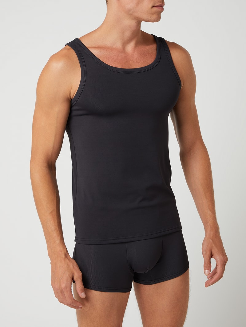 Tanktop mit Stretch-Anteil in schwarz