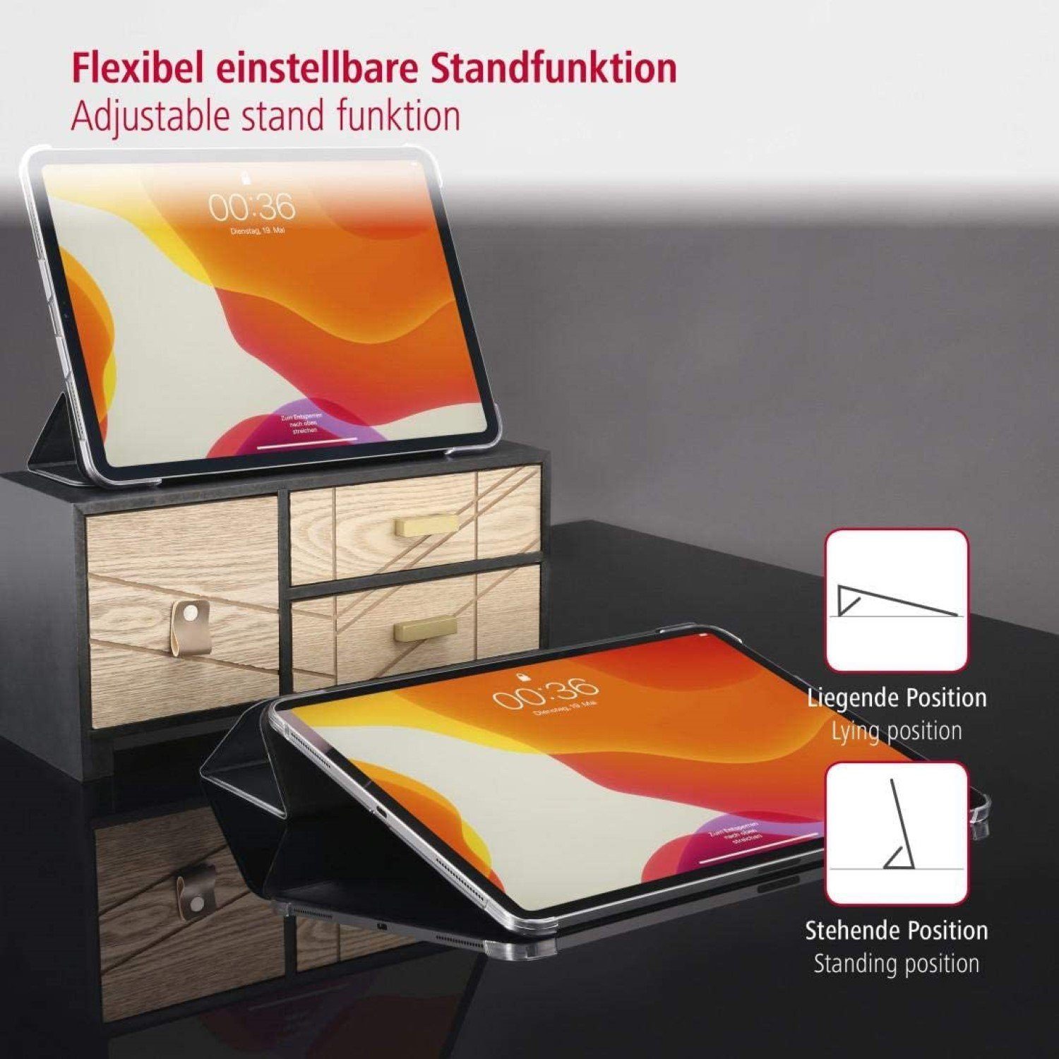 Hama Tablet-Hülle Smart Case Fold Clear Tasche Cover Hülle, für Apple iPad Pro 12,9