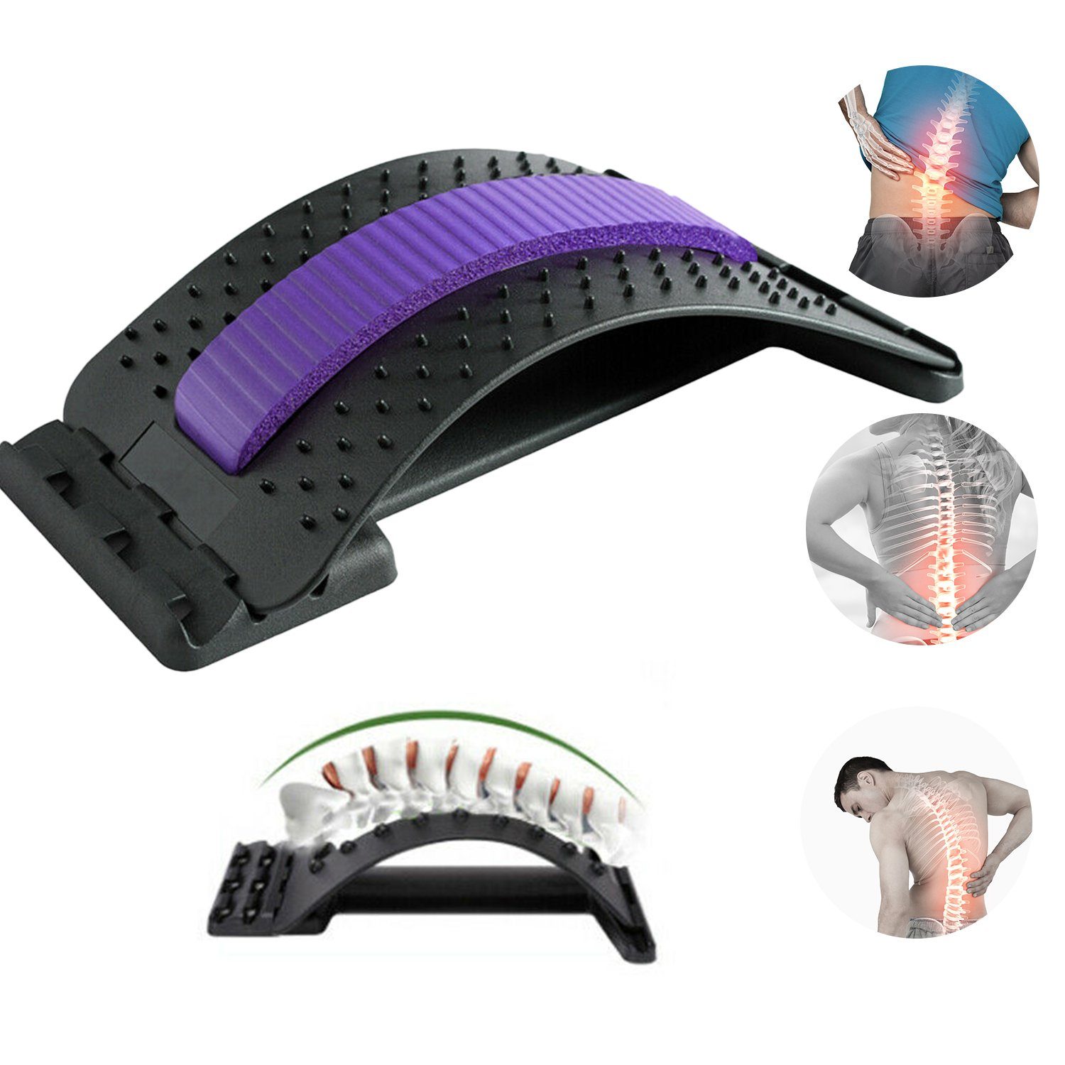 Lospitch Rückentrainer Rückenstrecker Rückenschmerzlinderung Trainer Korrektor Rückentrainer, (1-tlg), Einstellbar/Bogenstützende Design