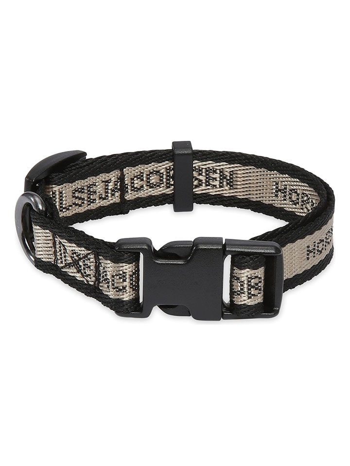 VOV & VUF Hundehalsband in Schwarz/ Creme günstig kaufen 28 cm