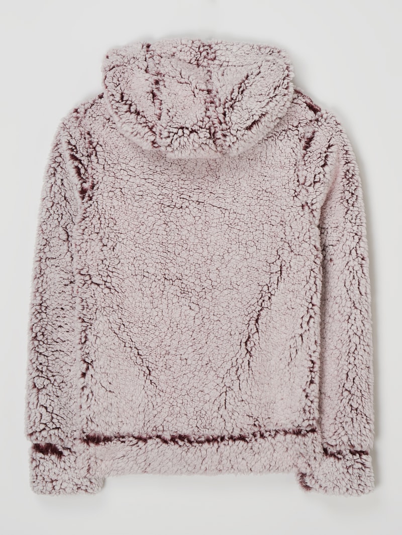 Sweatjacke aus Teddyfell in altrosa