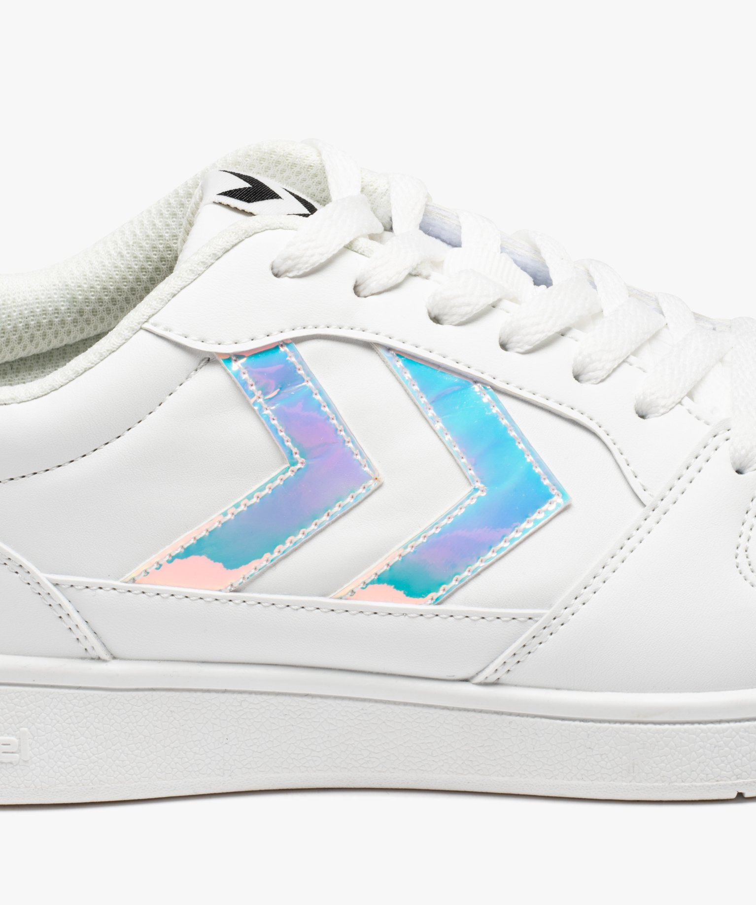Baskets femme à lacets et à bande contrastante - Hummel blanc | GEMO