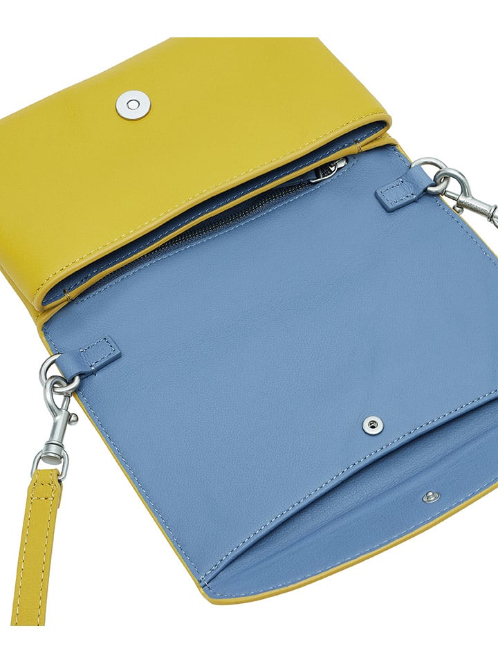 LIEBESKIND BERLIN Leder-Umhängetasche in Gelb - (B)22 x (H)13,5 x (T)2 cm günstig kaufen onesize