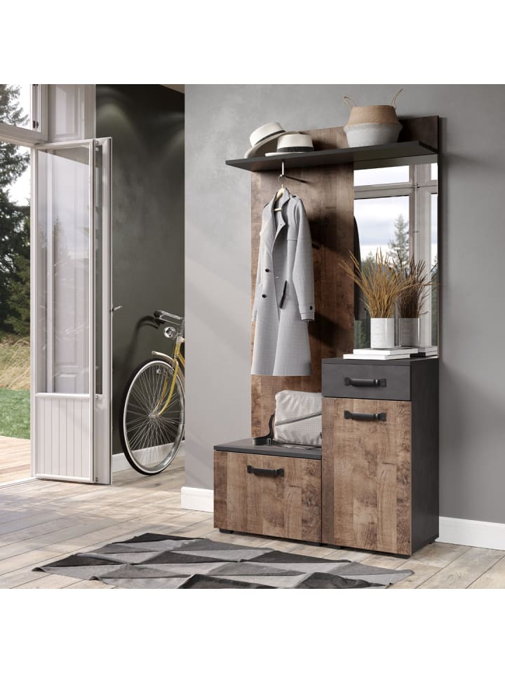 ebuy24 Kleiderschrank-Set Smile Grau 104 x 32 cm günstig kaufen onesize