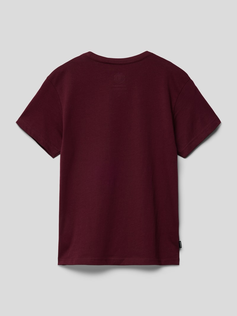 T-Shirt mit Label-Print Modell 'BLAZIN' in bordeaux rot