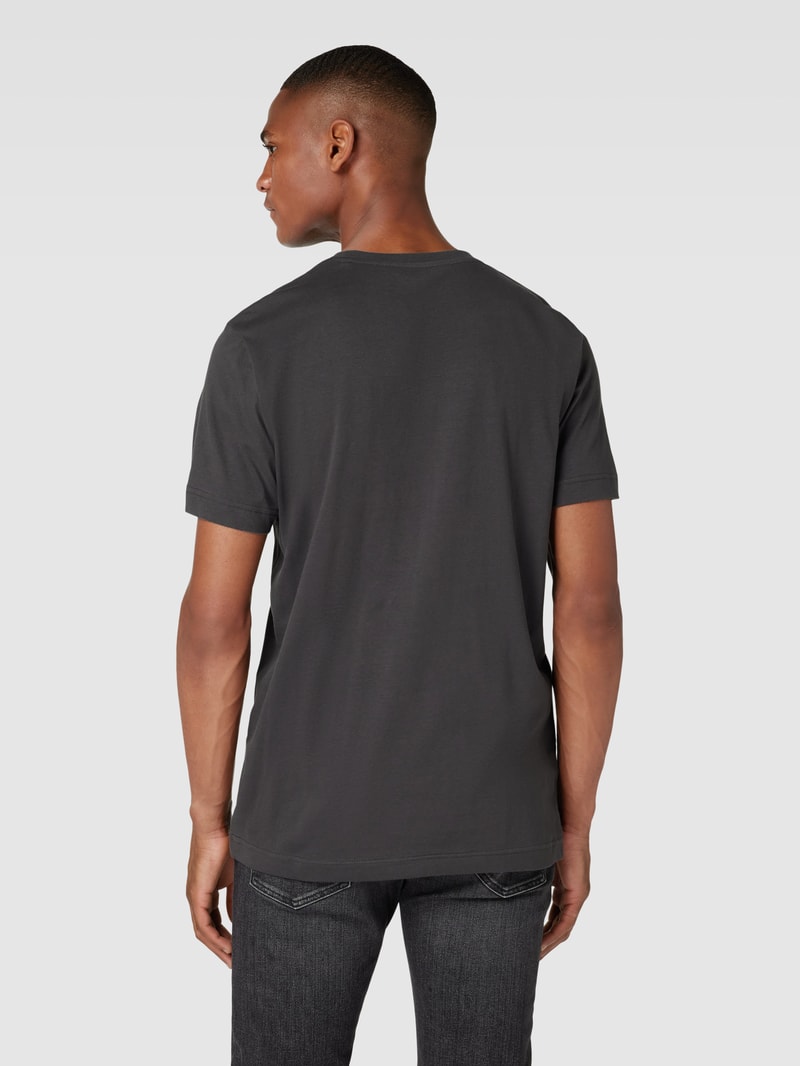 T-Shirt mit Label-Print in anthrazit