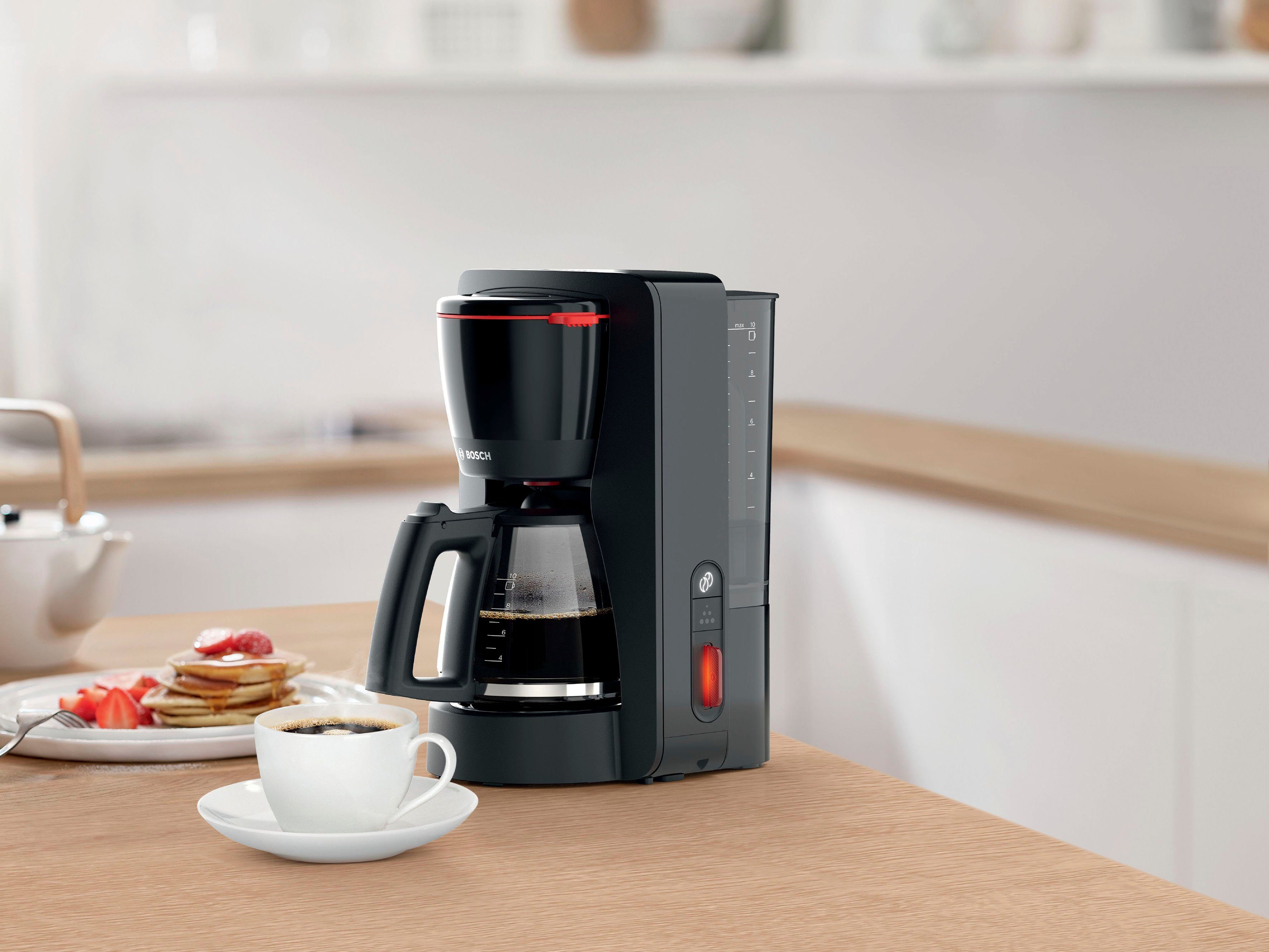 BOSCH Filterkaffeemaschine MyMoment TKA3M133, 1,25l Kaffeekanne, Papierfilter 1x4, 60min Warmhaltefunktion, Aroma intense, Entkalkungsprogramm, 1200 W