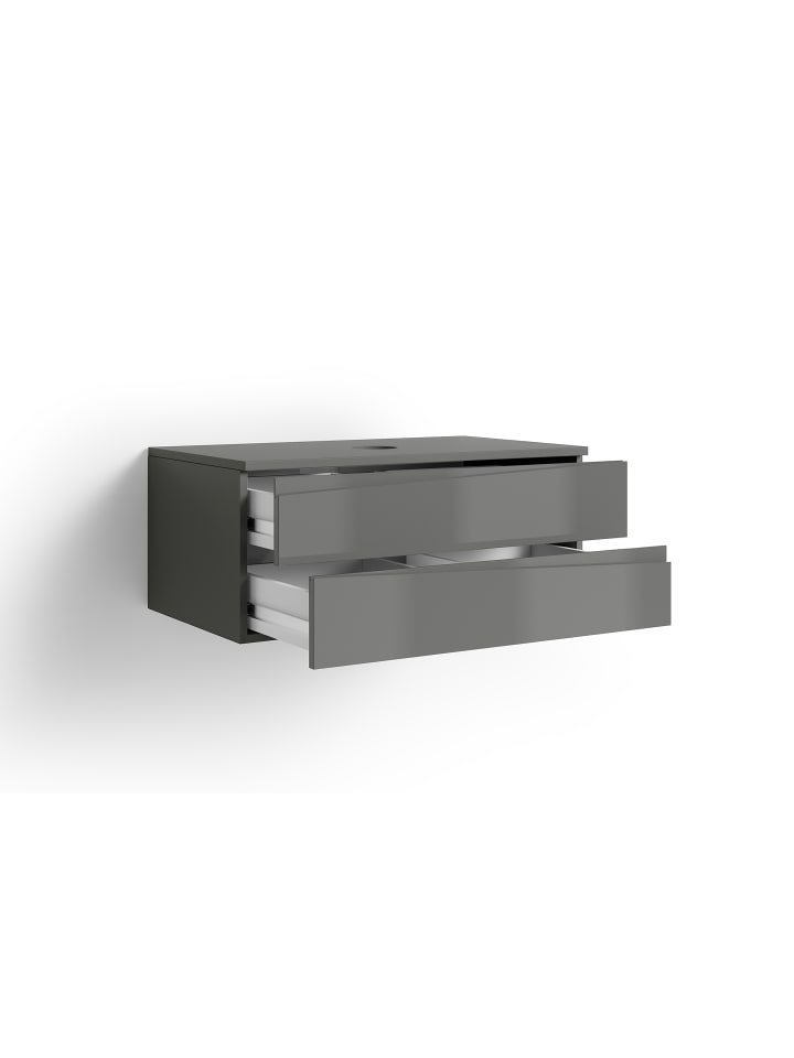 byLiving Waschtisch Shape in Grau - (B) 80 x (H) 33 x (T) 47 cm günstig kaufen onesize