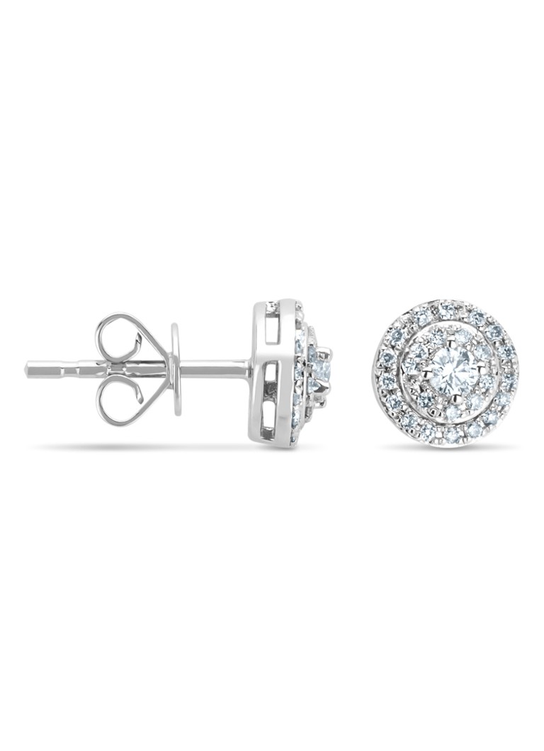 Diamond Point White gold earrings, 0.28 ct diamond, Petite Romance