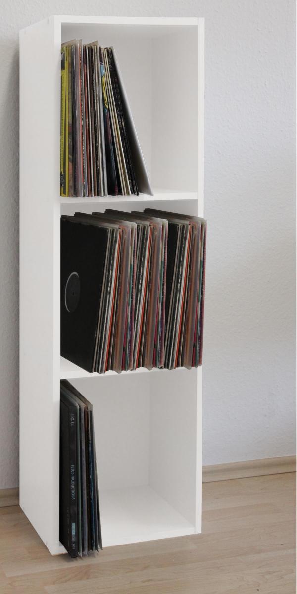 VCM my media Schallplatten-Regal Platto Weiß