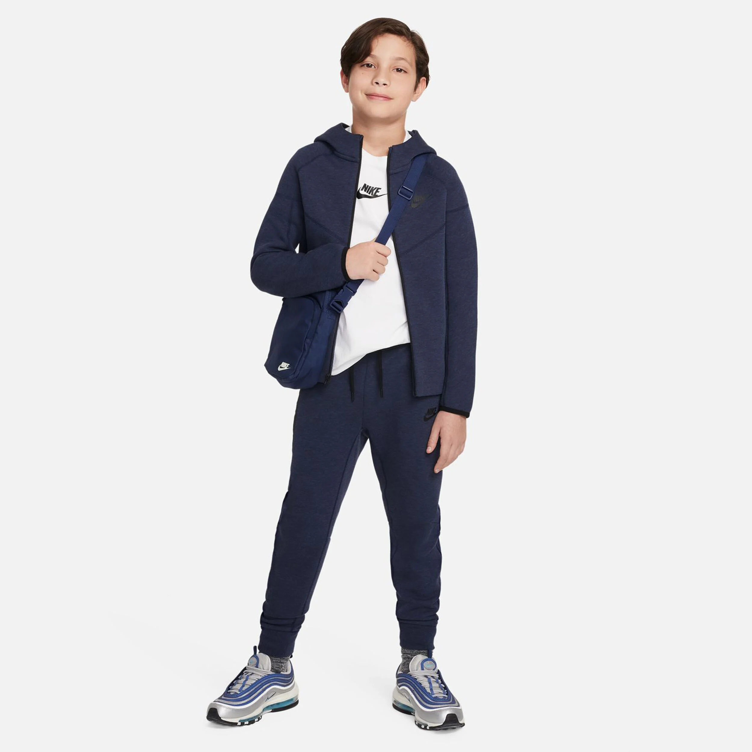 Tech Fleece Full-Zip Sweatjacke Jungen - Dunkelblau
