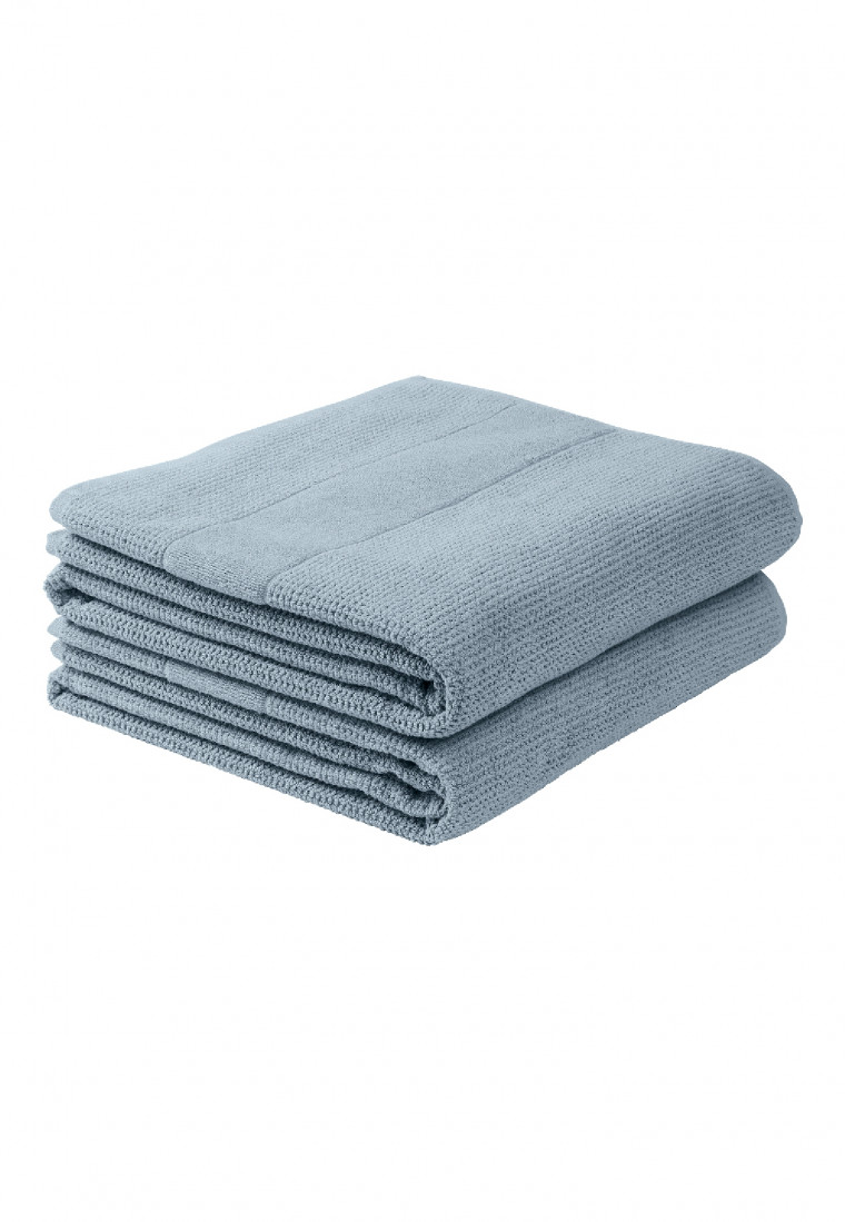 Duschtuch 2er-Pack 70x100 cm blaugrau - SCHIESSER Home