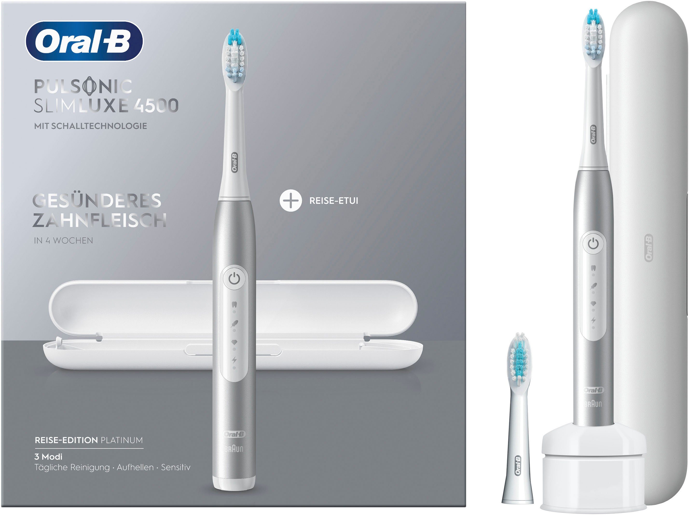 Oral-B Schallzahnbürste Pulsonic Slim Luxe 4500, Aufsteckbürsten: 2 St.