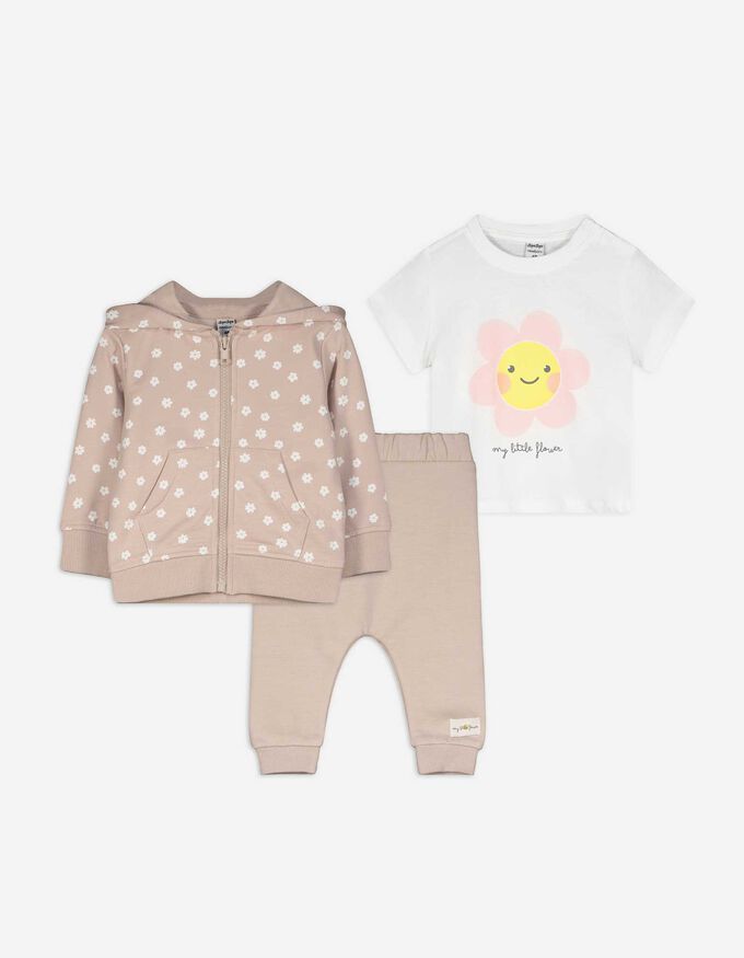 Set aus Sweatjacke Hose und T-Shirt - Print