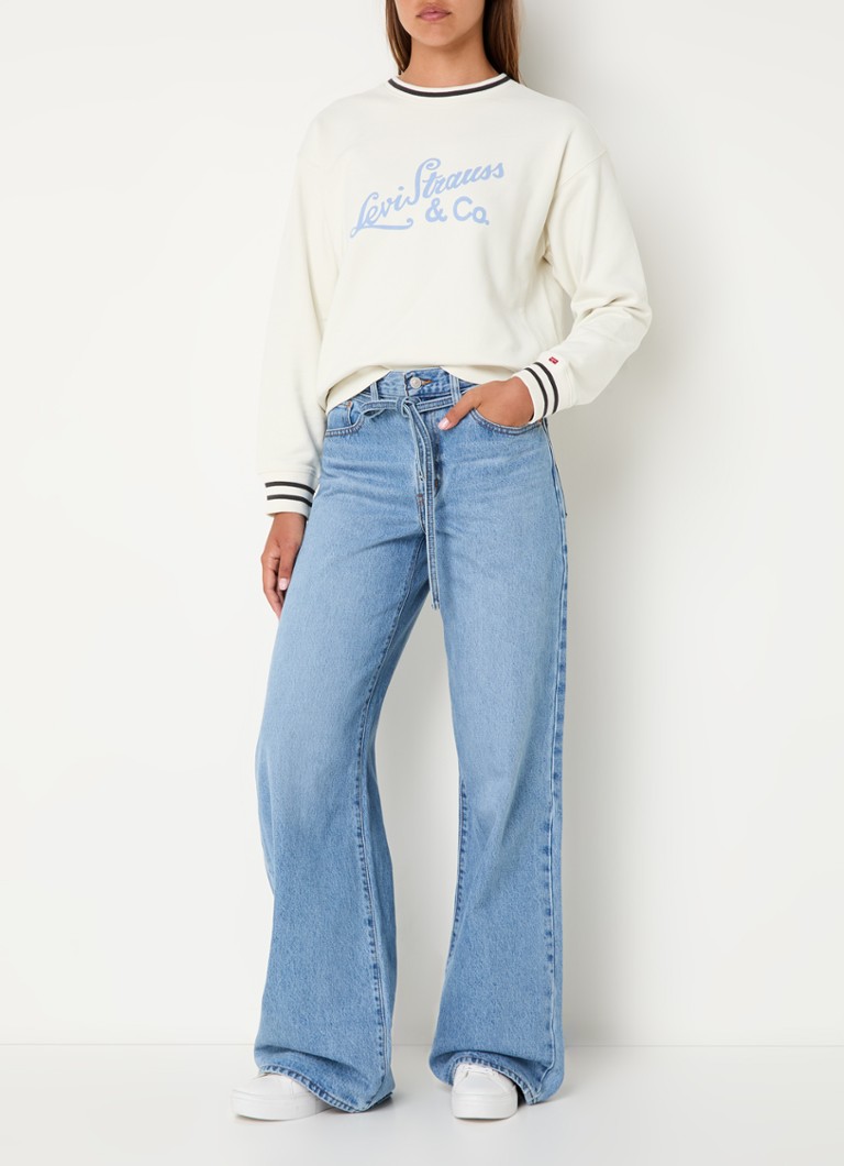 Blugi Levi's cu talie înaltă și croială largă, spălare medie