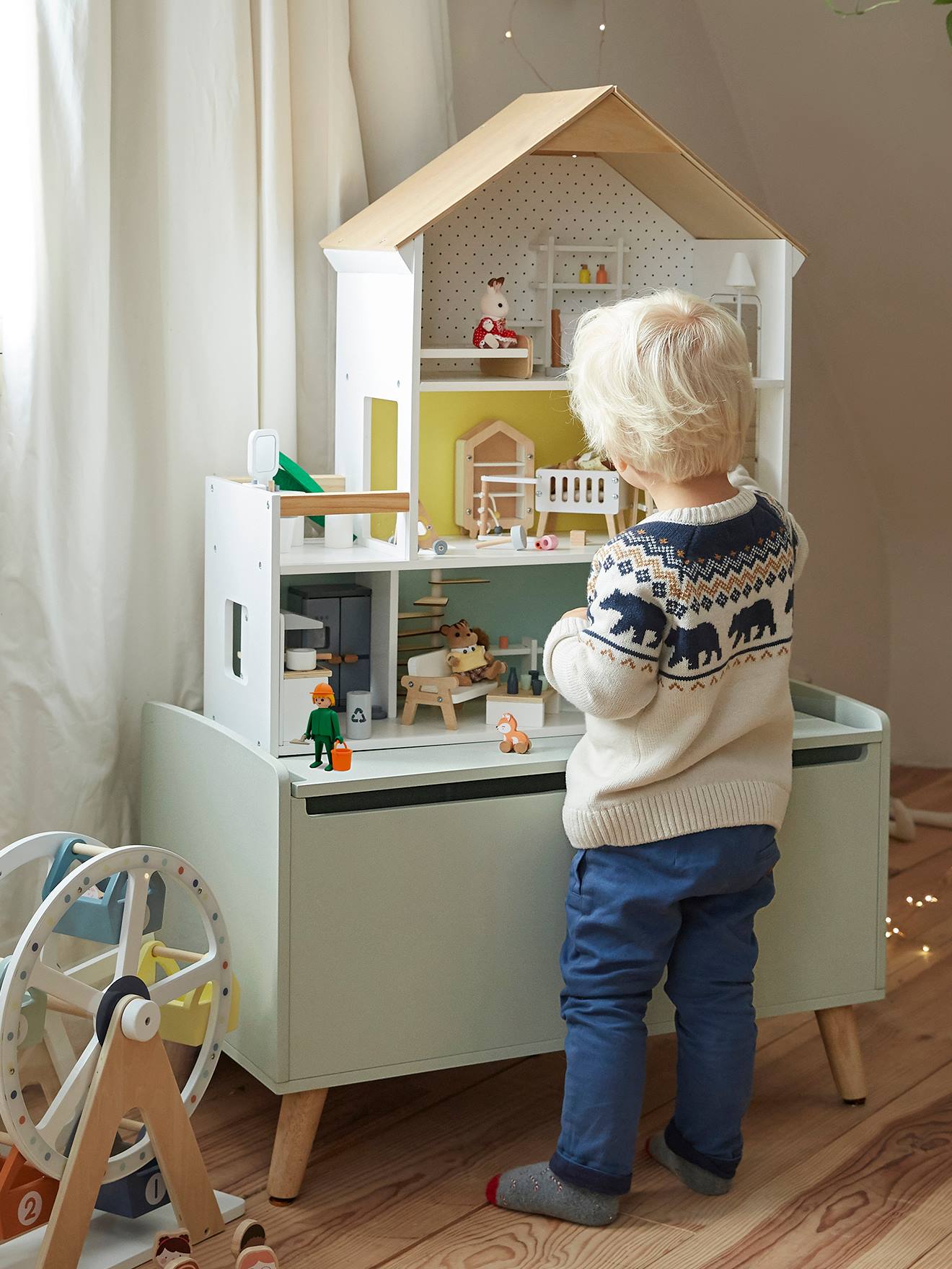Maison des amis des petits en bois FSC® blanc