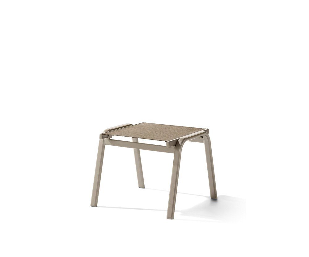 sieger EXKLUSIV Gartenlounge-Hocker Sieger Cadiz Hocker Aluminium/Textilene (1)