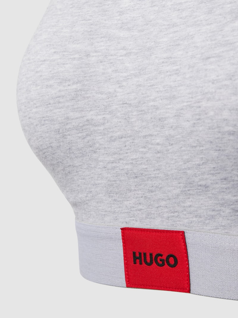 Bralette mit elastischem Logo-Bund in hellgrau
