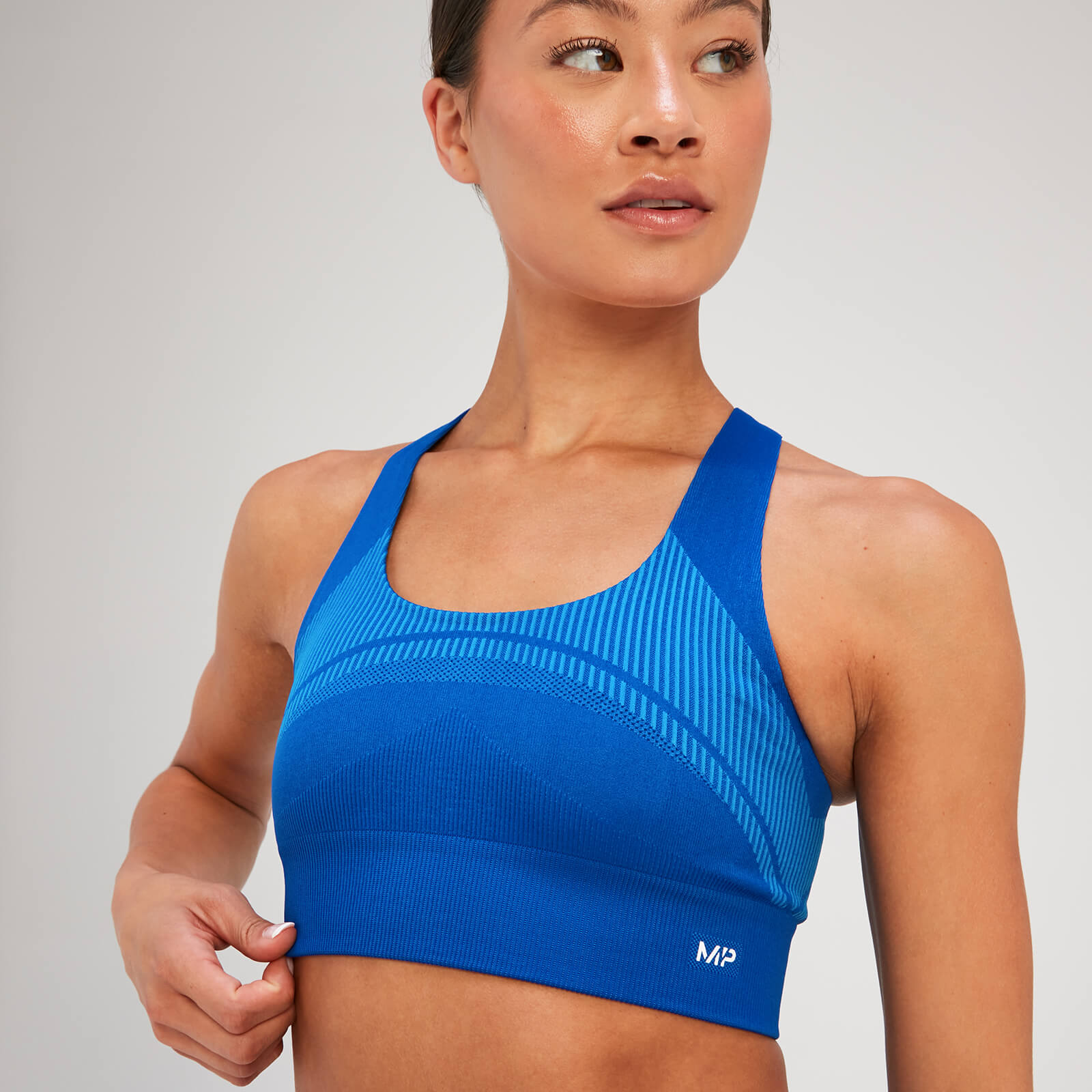 Brassière de sport sans coutures MP Tempo Ultra pour femmes – Bleu surf