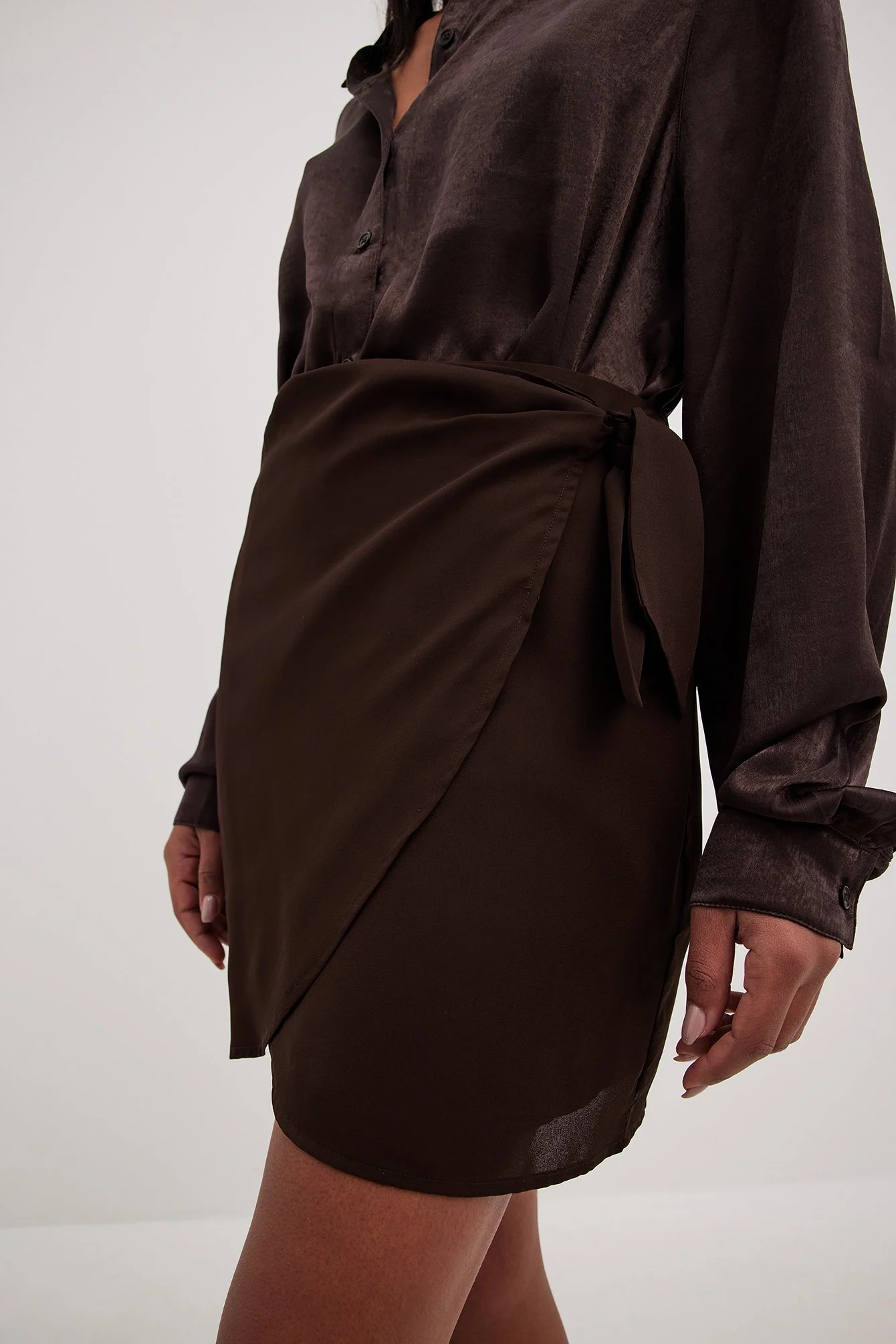 Drapierter Minirock aus Chiffon