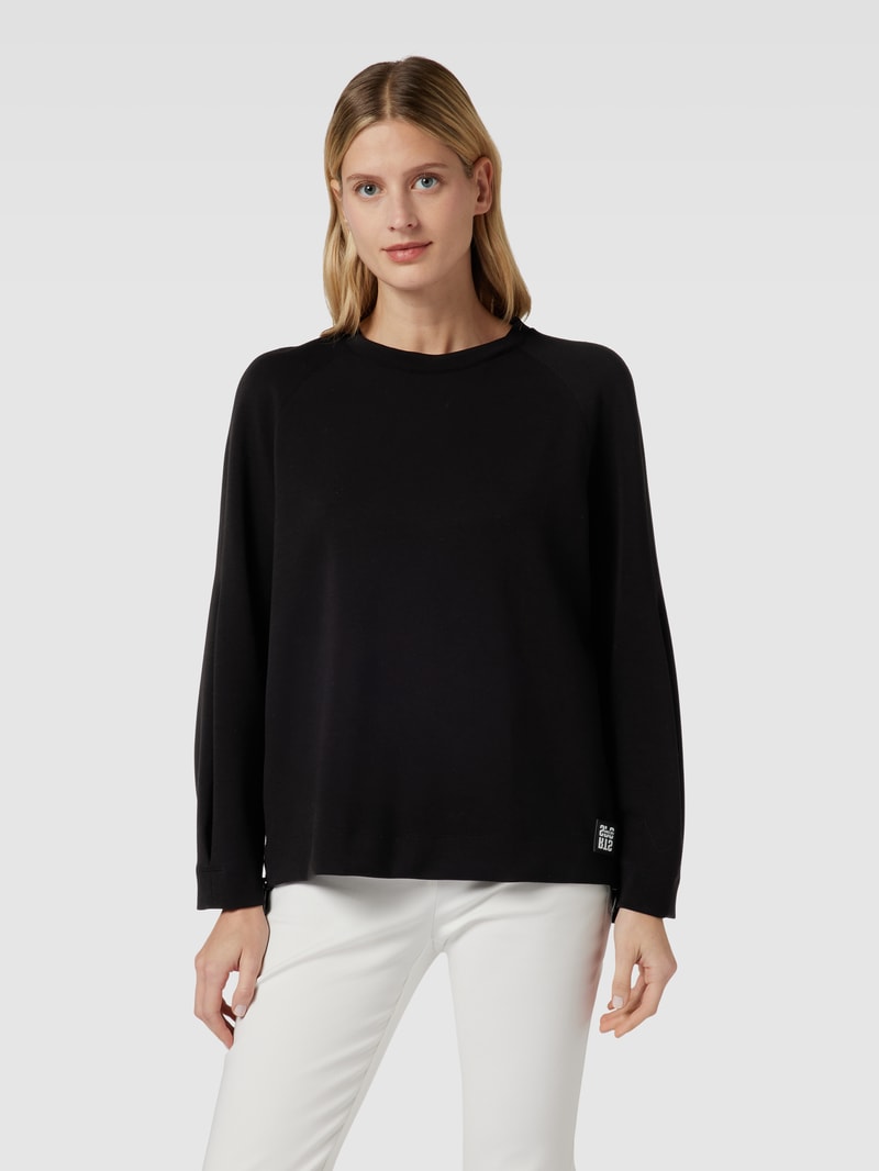 Sweatshirt mit Label-Patch in black