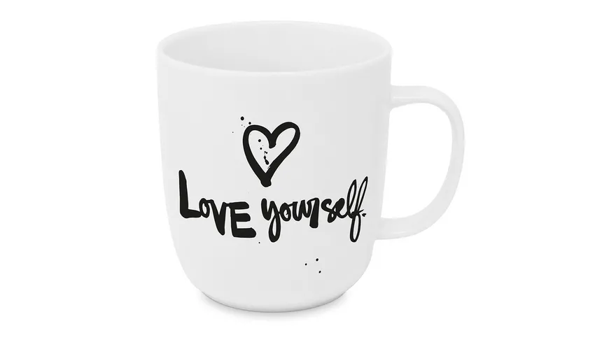 Design@Home Becher Mug 2.0 Love Yourself weiß/ schwarz