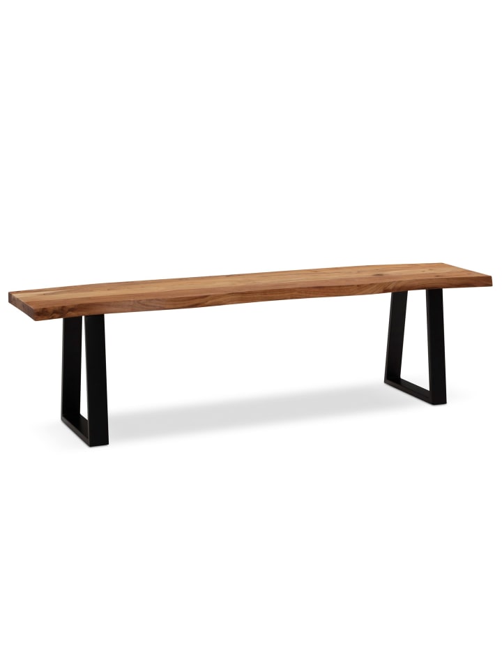 KADIMA DESIGN Esszimmerbank 120x40x45,5 cm Massivholz / Metall mit günstig kaufen