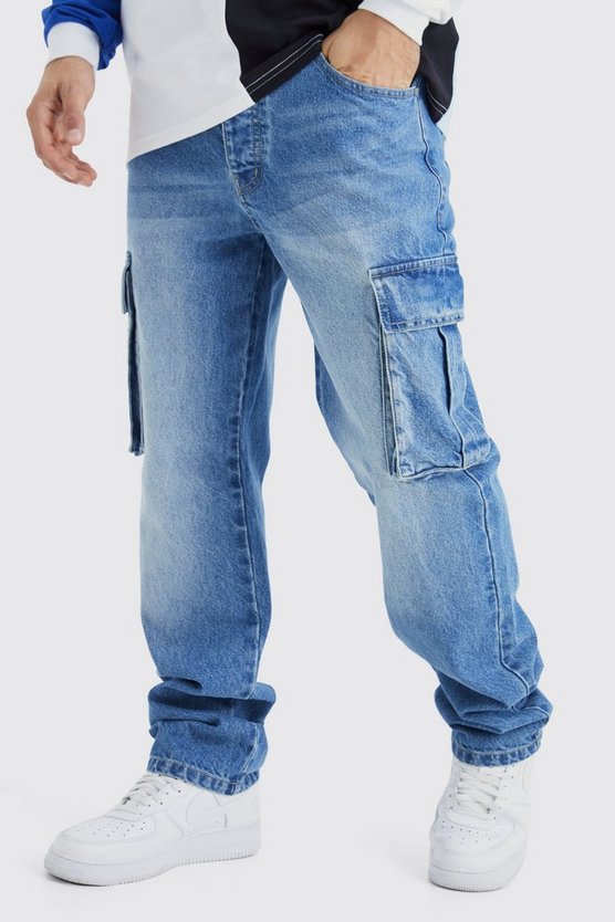 Lockere Cargo-Jeans