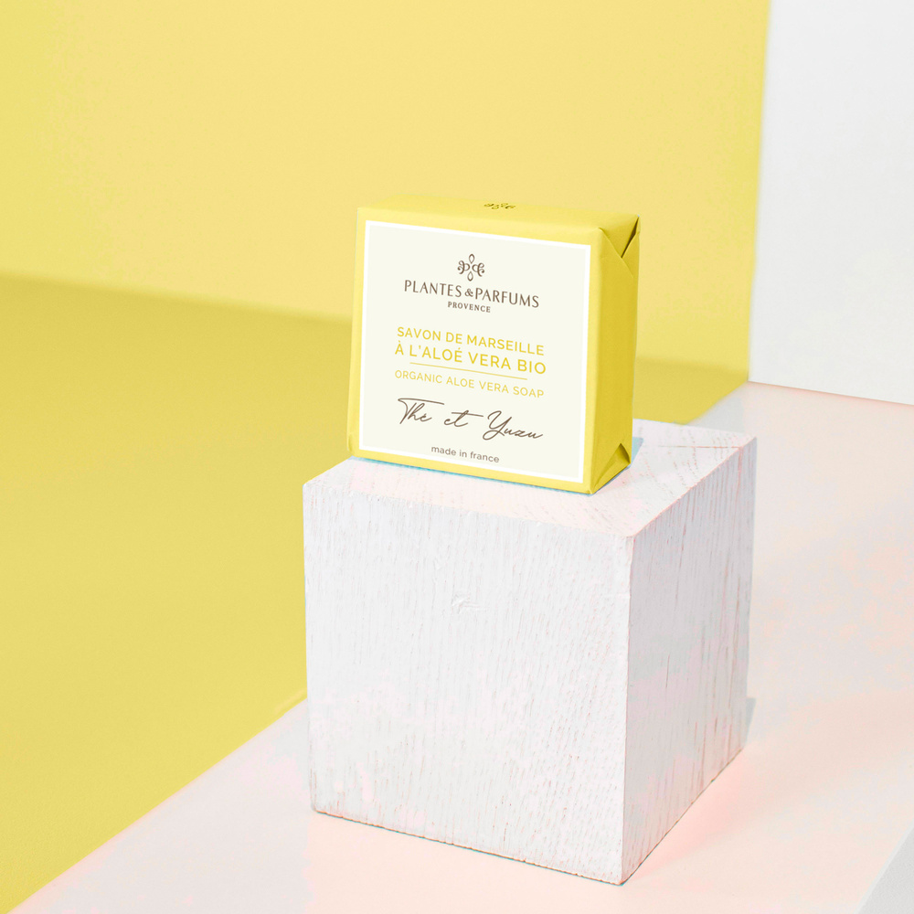 Plantes et Parfums Aloé Vera  - Parfum Thé & Yuzu Savon de Marseille