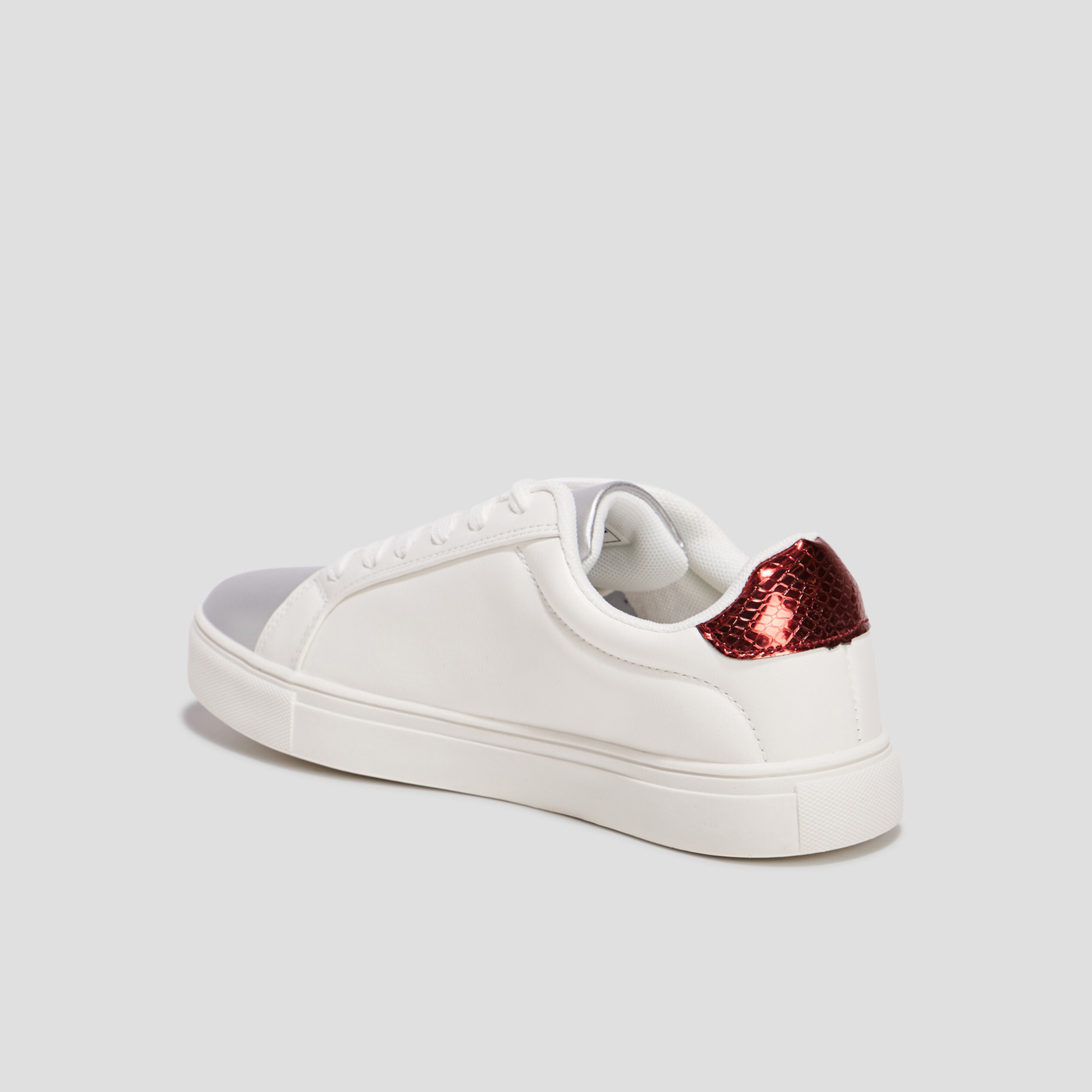 Tennis à lacets blanc femme | La Halle