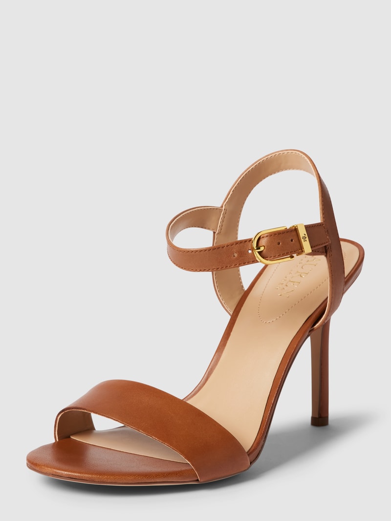 Sandaletten aus Leder Modell 'GWEN' in camel