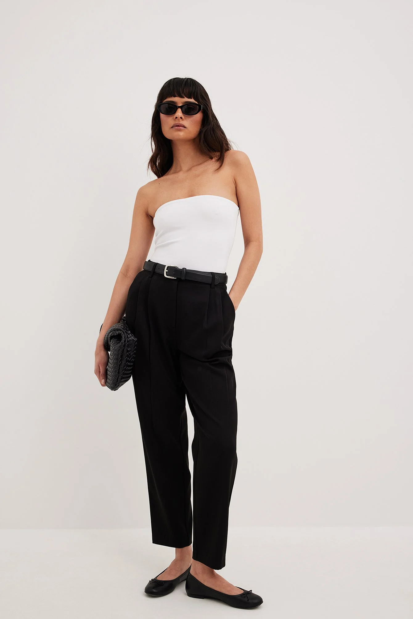 Crop-Hose mit hoher Taille
