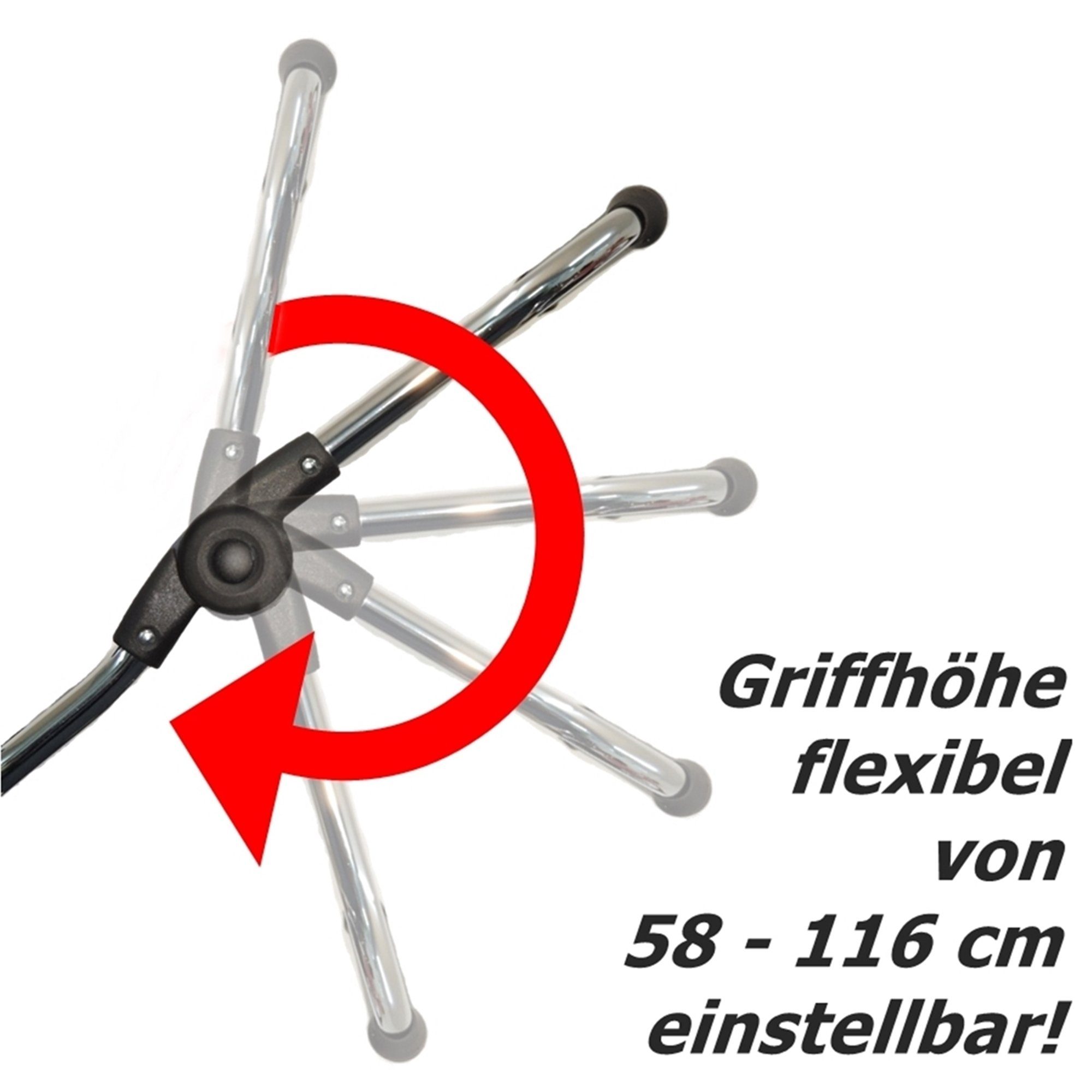 Eichhorn Kinderwagen Kombi-Kinderwagen Designer, mit EVA-Vollmaterial-Rädern, umbaubar zum Sportwagen - made in EU