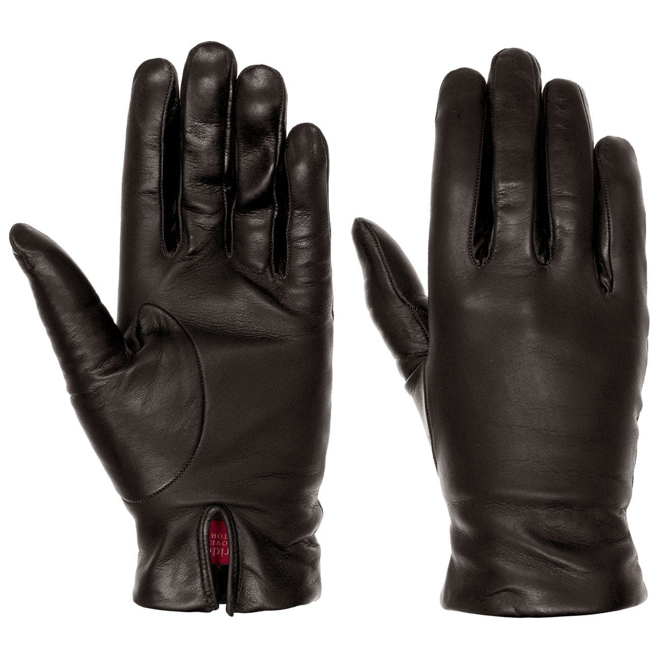 Caridei Lederhandschuhe Fingerhandschuhe mit Futter, Made in Italy