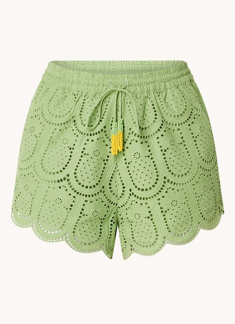 Farm Rio Eyelet kratke hlače visokog struka s vezom ravnog kroja
