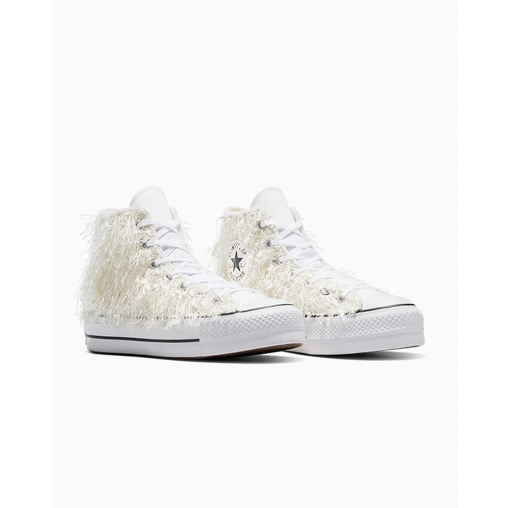 Converse Chuck Taylor All Star Lift Frayed A10227C / weiss