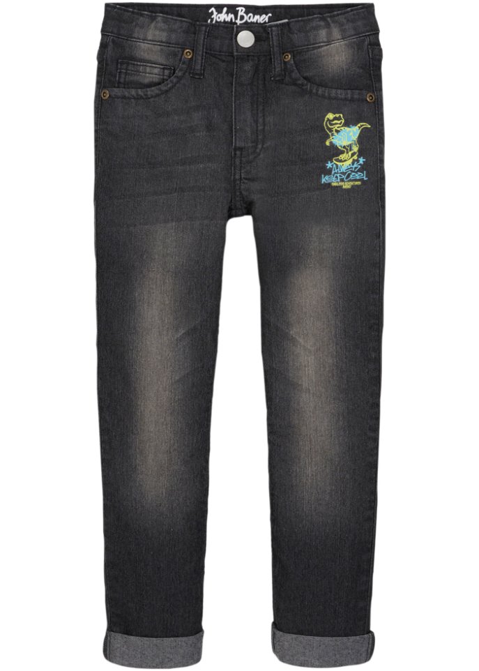 Jungen Jeans mit Graffiti Print, Slim Fit