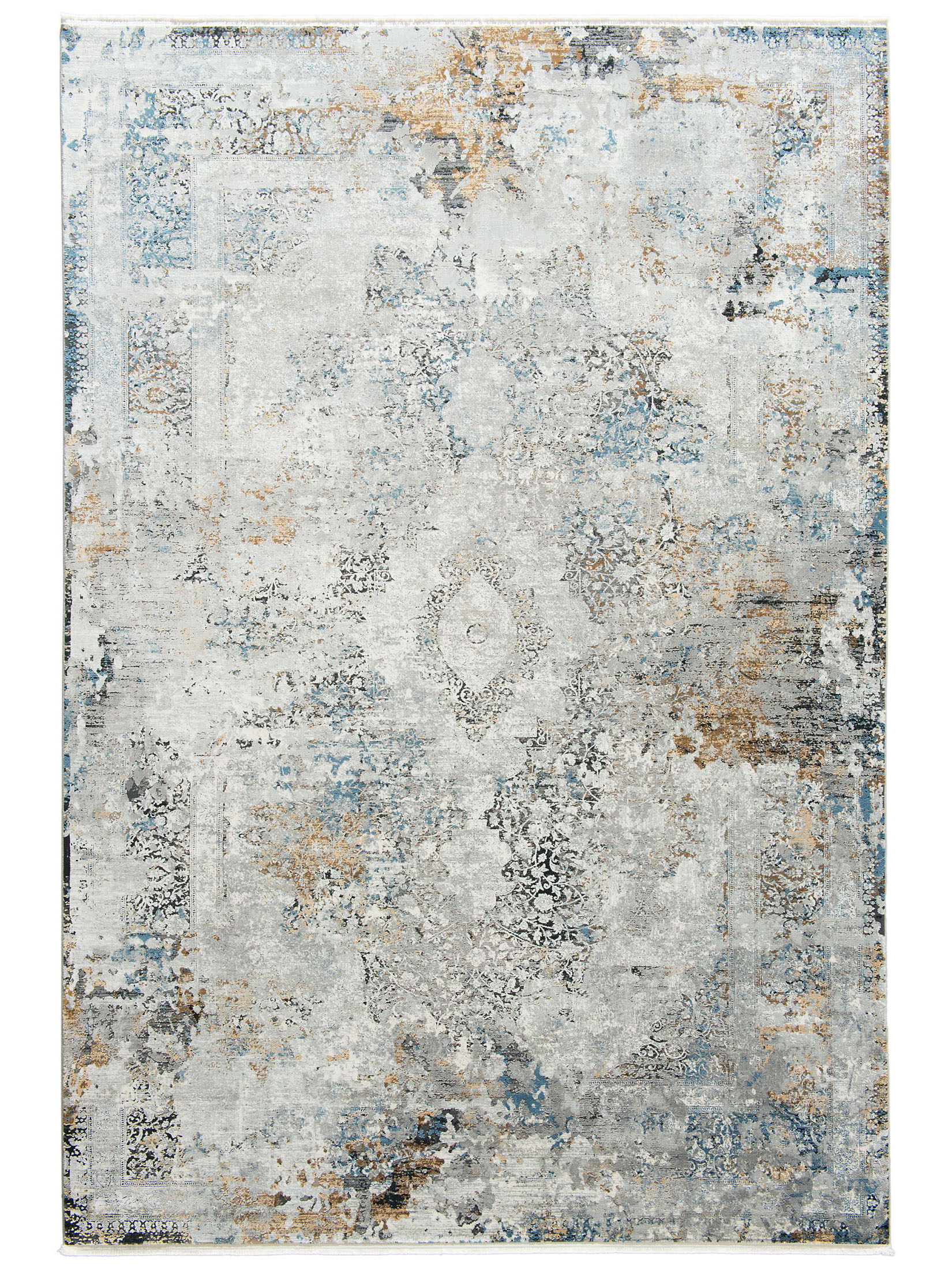Chalkida Vintage-Teppich, Silber