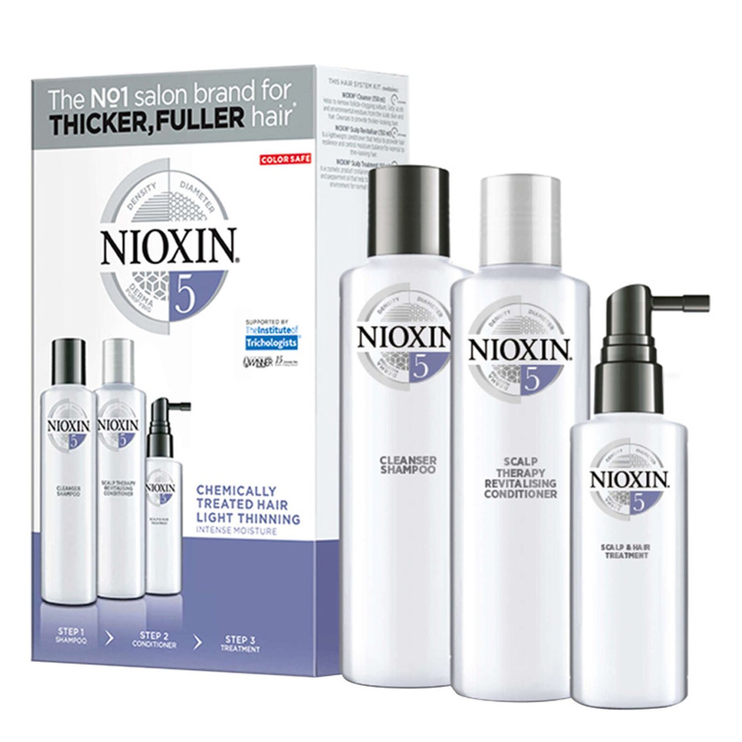 Nioxin Nioxin System 5 Kit Chute Légère - Cheveux Sensibilisés et Fins - 3 Produits